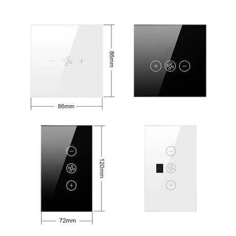 Four fan speed control panels.