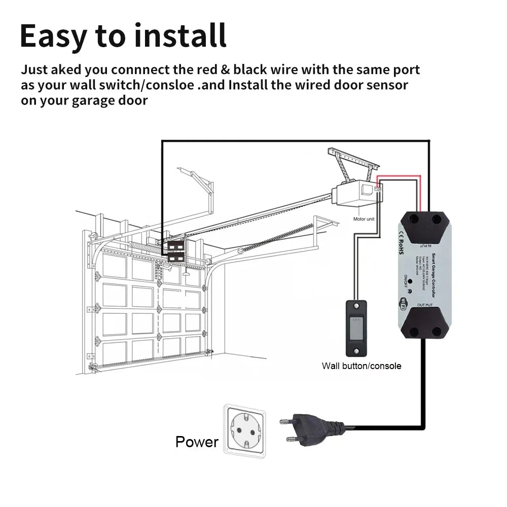 Garage door opener wiring diagram.