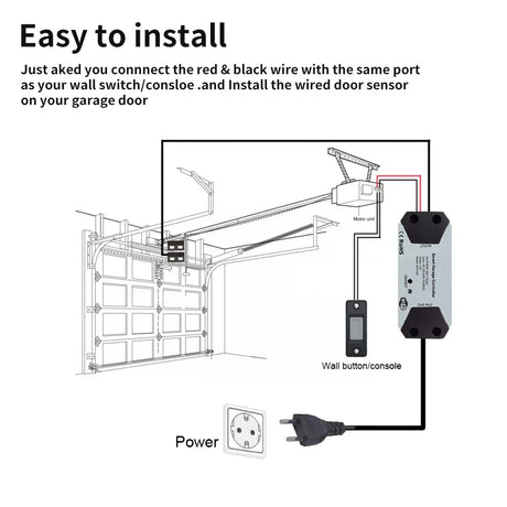 Garage door opener wiring diagram.