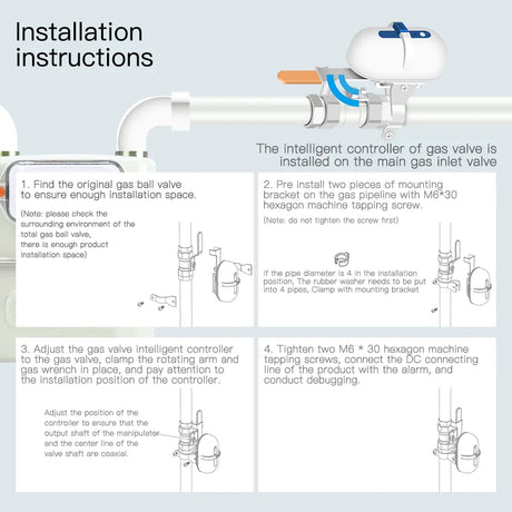 Gas valve controller installation instructions.