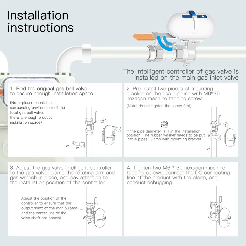 Gas valve controller installation instructions.