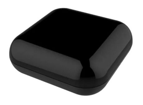 Glossy black square box.