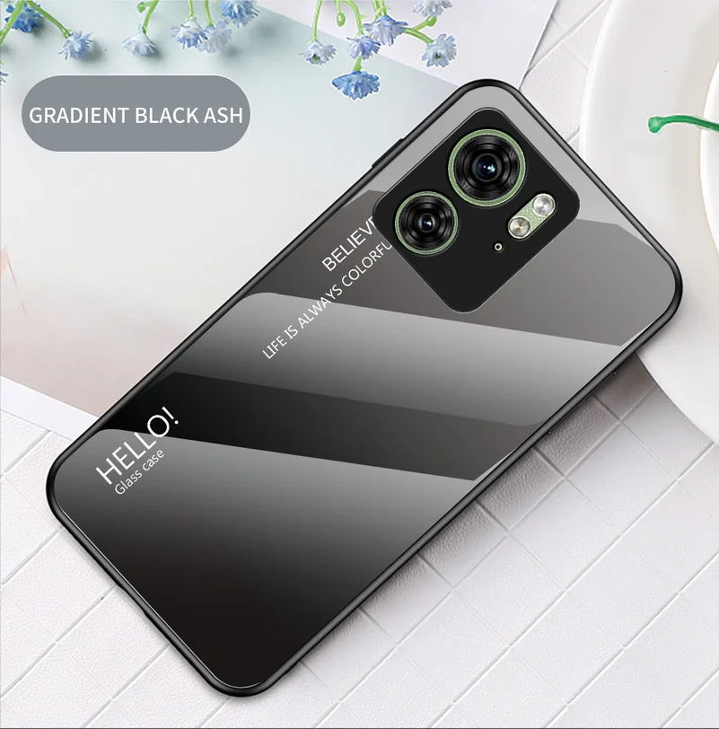 Gradient black ash phone case.