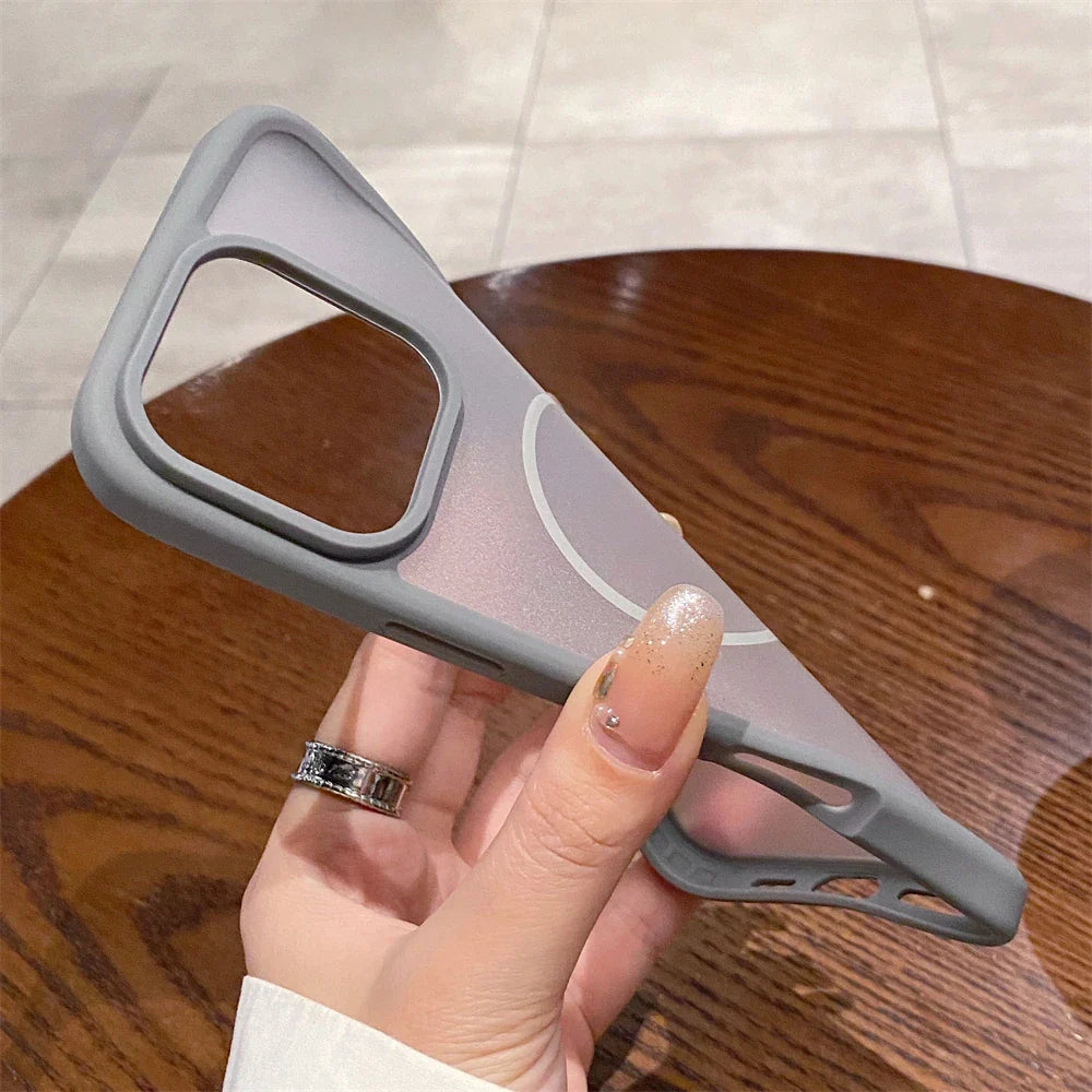 Gray phone case with MagSafe.