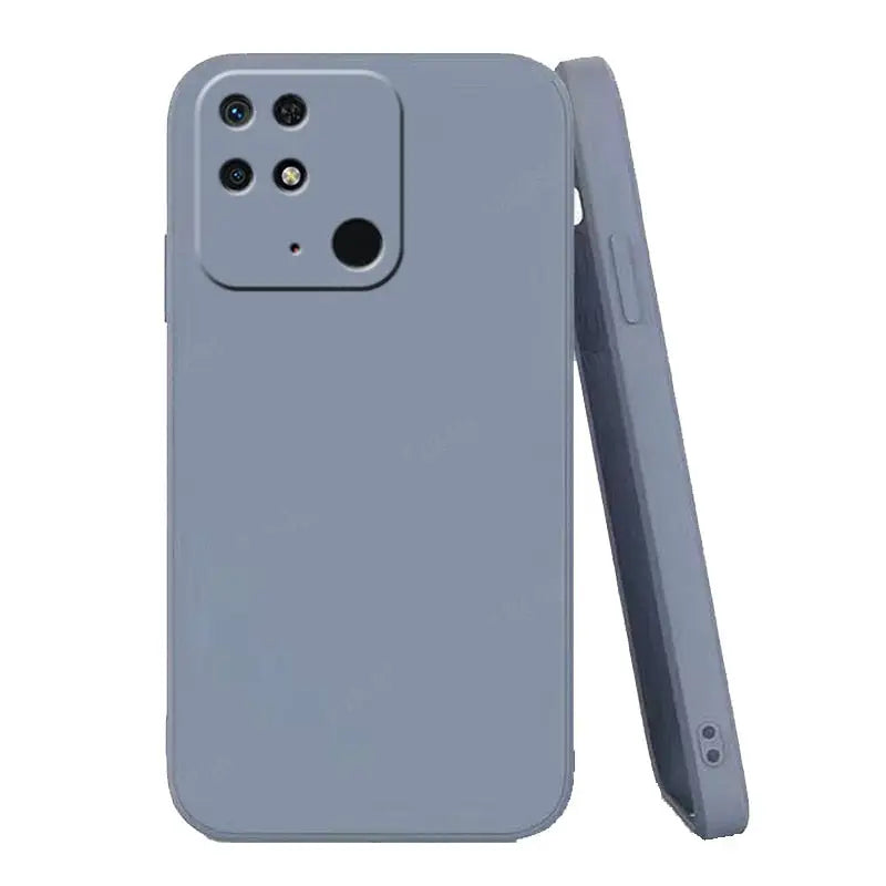 The back of a gray phone case