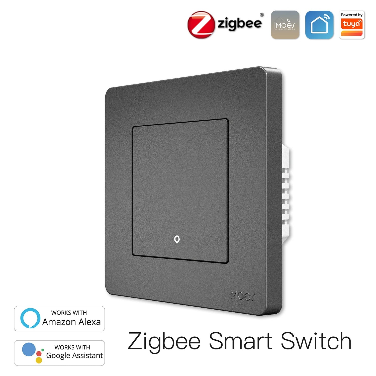Gray smart light switch.