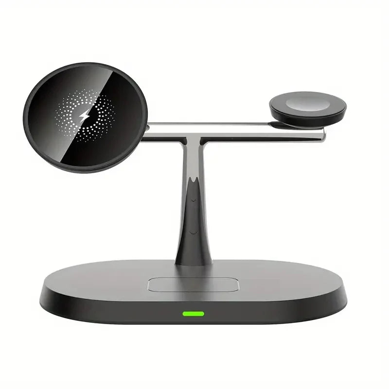 Gray wireless charging stand.