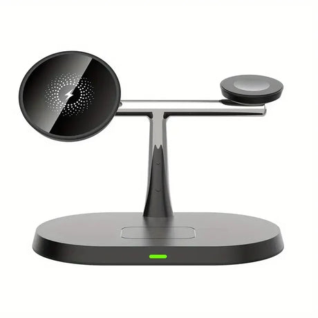 Gray wireless charging stand.