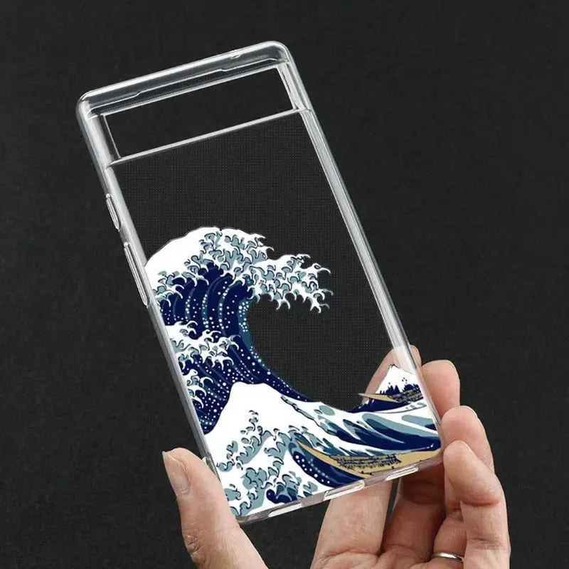 the great wave clear case for iphone