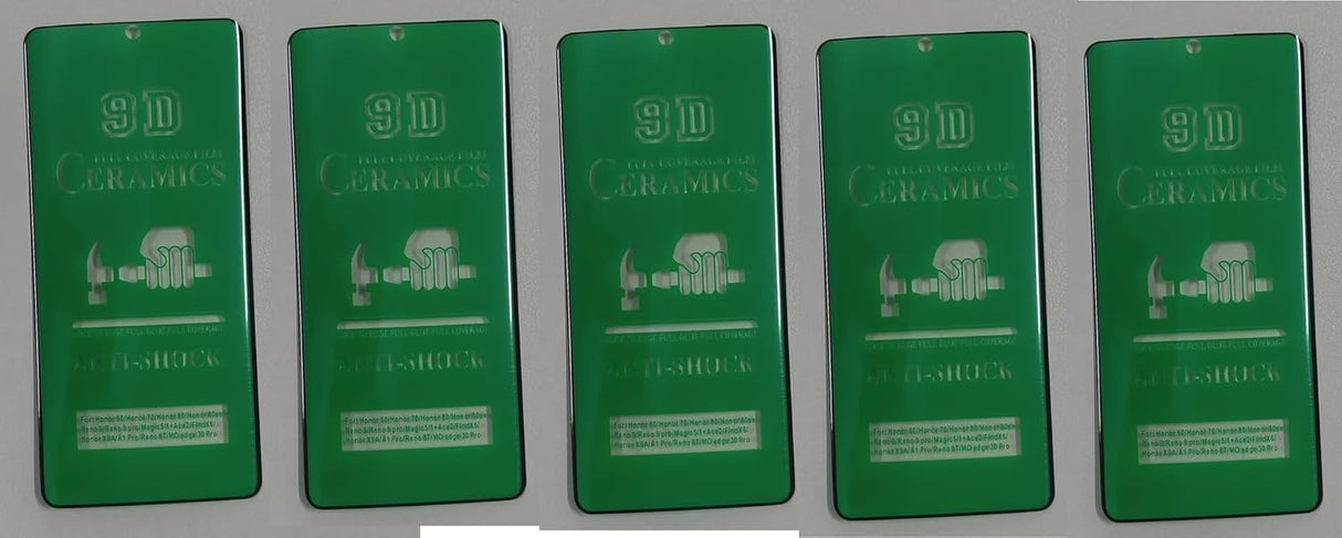 Green 9D ceramic screen protectors.