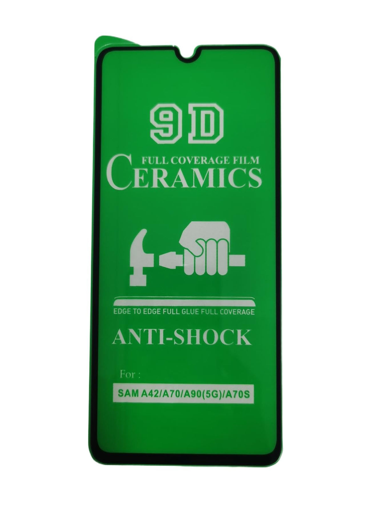 Green 9D ceramics anti-shock screen protector.