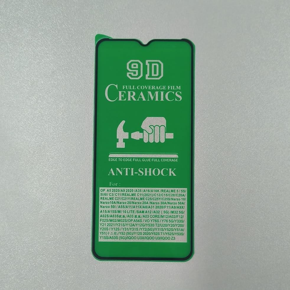Green 9D ceramics full coverage anti-shock screen protector.
