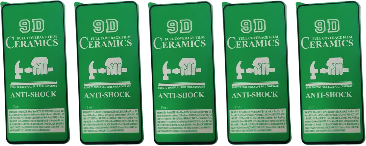 Green anti-shock screen protectors.