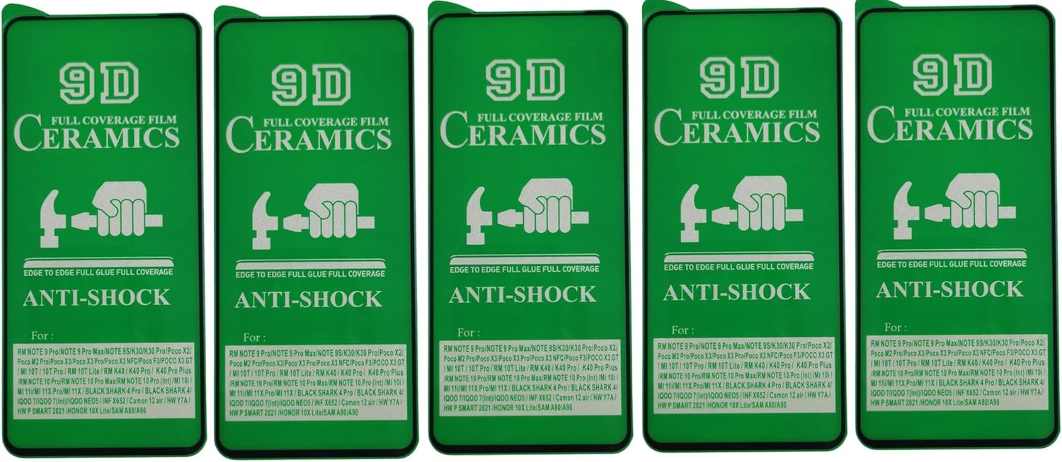 Green anti-shock screen protectors.