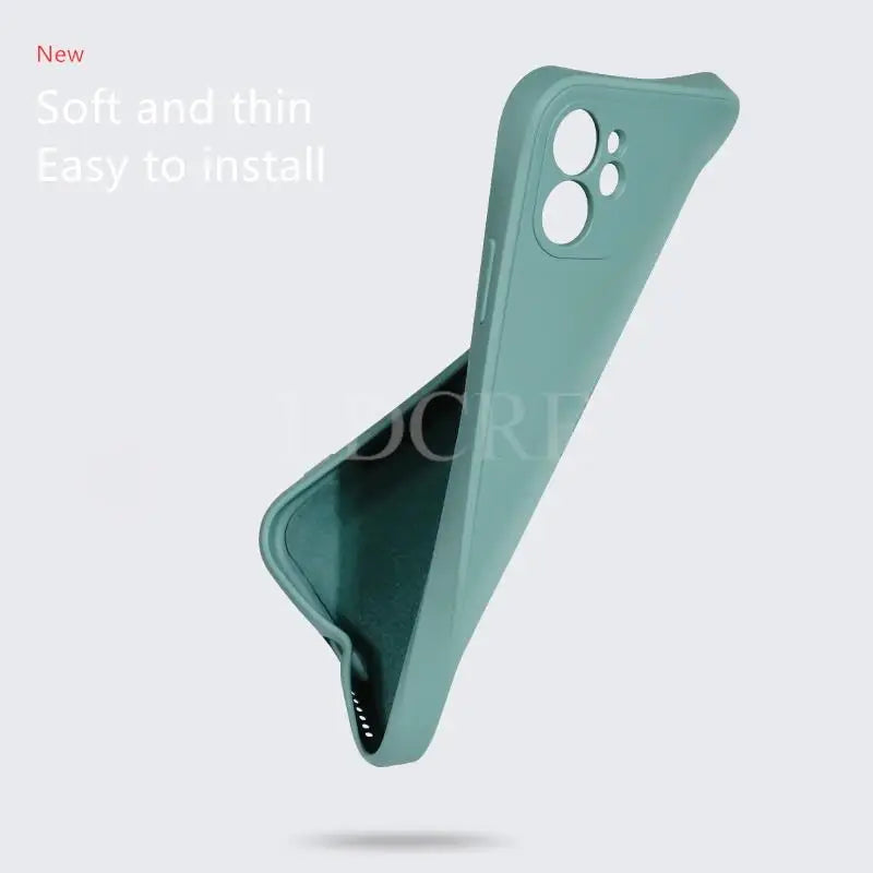 the back of a green case for the iphone