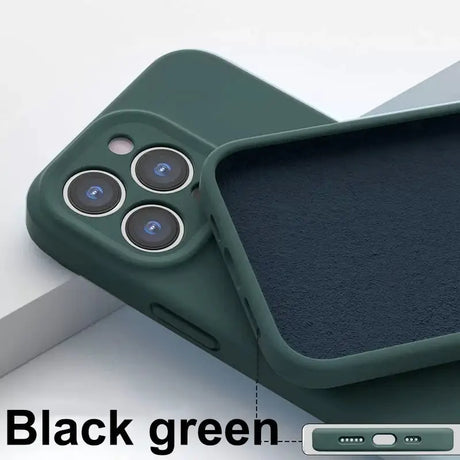 the back of a green iphone case with two buttons