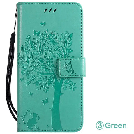 green tree pattern wallet case for samsung s9