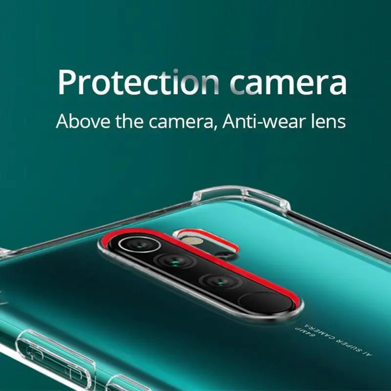 the back of a green phone with the text protector