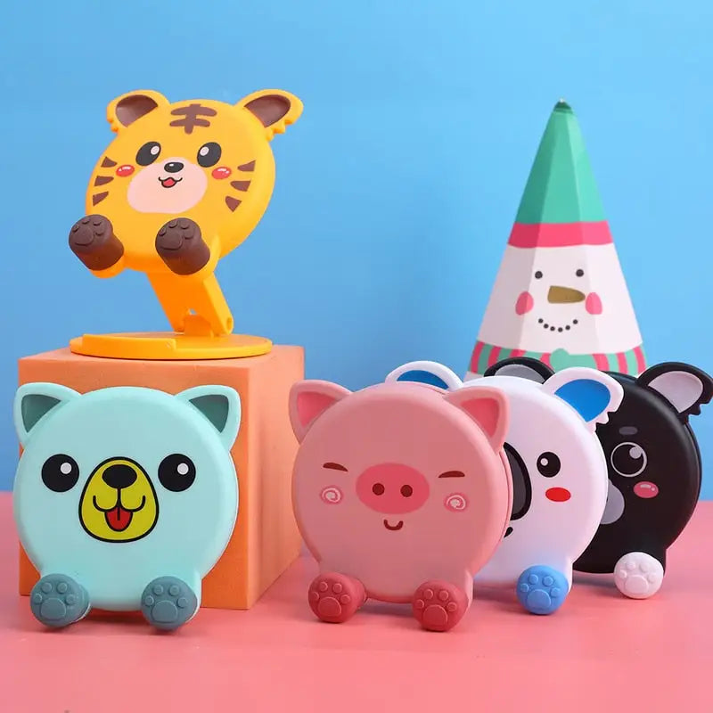 a group of small toys sitting on top of a table