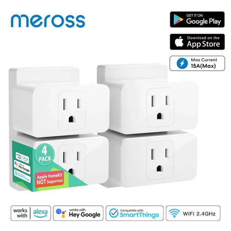 a group of three white smart plugs sitting on top of each other