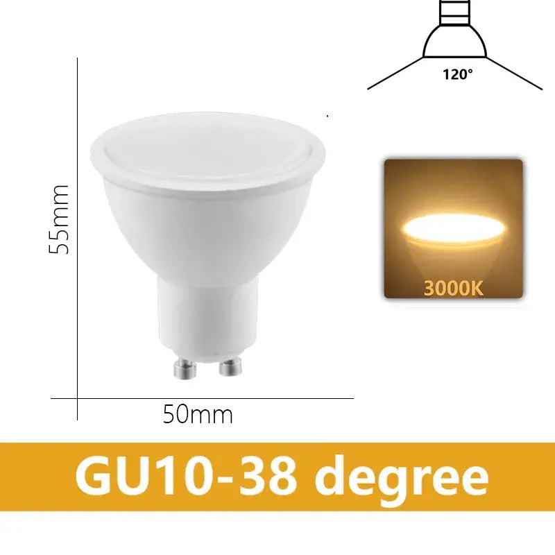 Gu10 - 3 3w led spotlight bulb with dimmer