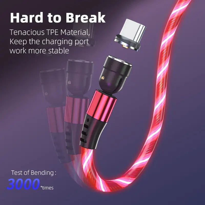 there is a red and black cable connected to a charger