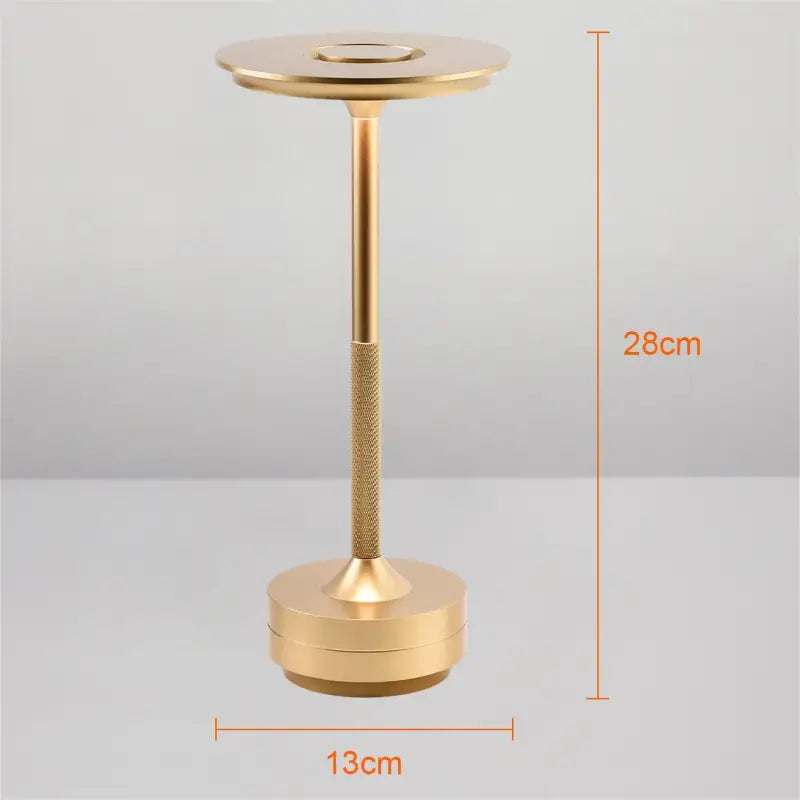 The height of the table is shown with the measurements