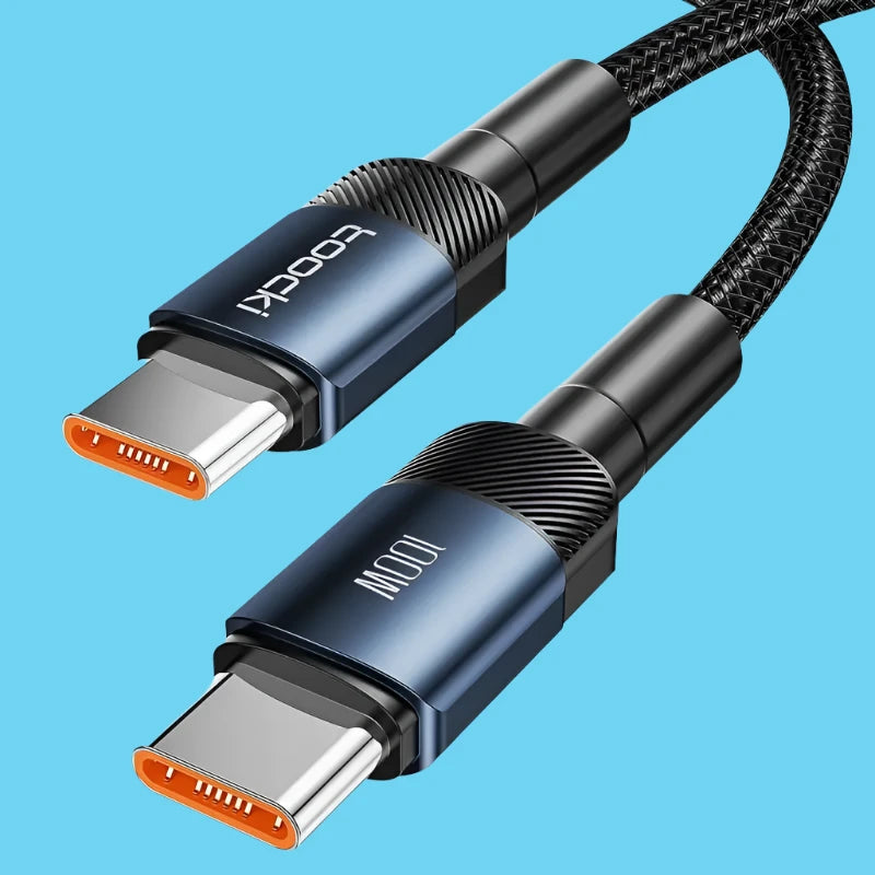 a close up of a usb cable connected to a charger