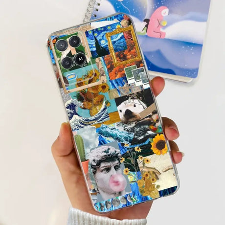 someone holding a phone with a picture of a woman’s face on it