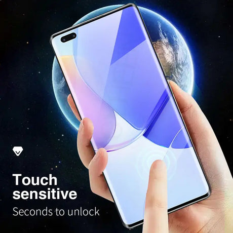 a hand holding a phone with the screen open