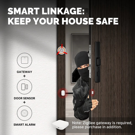 Home security system advertisement.