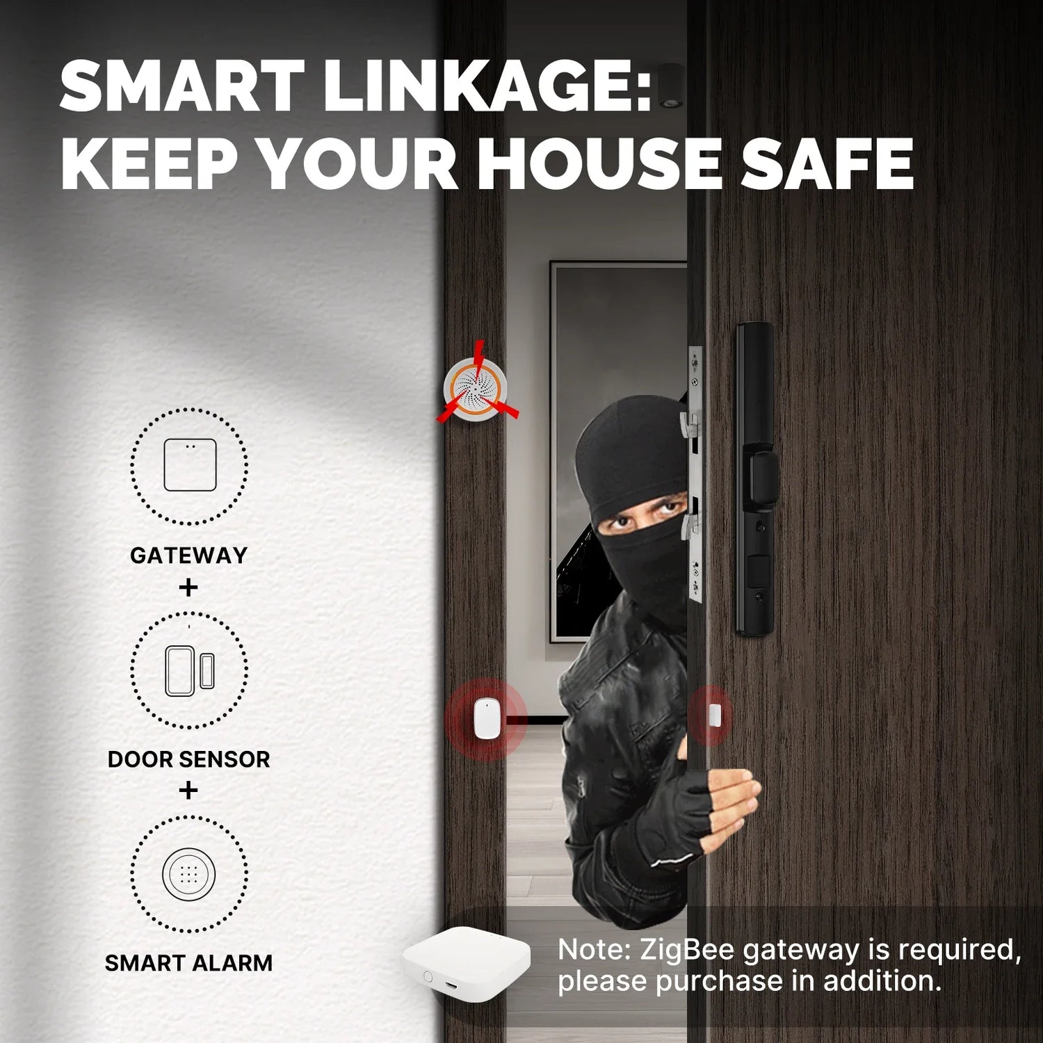Home security system advertisement.