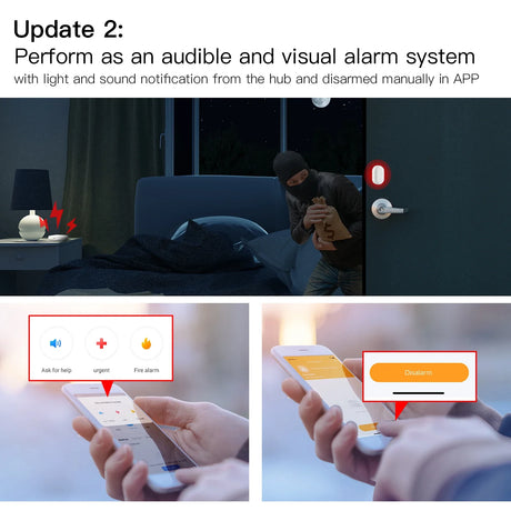 Home security system advertisement.