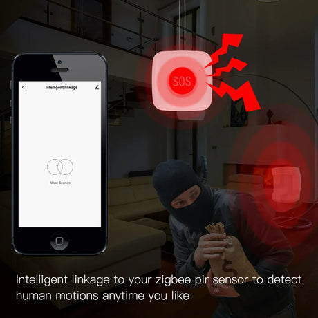 Home security system with SOS alert.