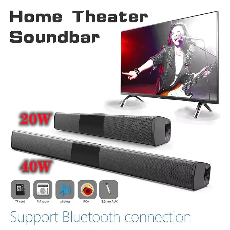 the home theater sound bar with the sound bar on top