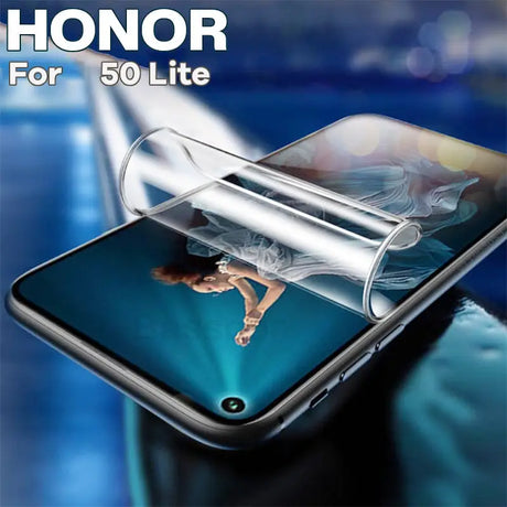 honor 9 lite smartphone with a glass screen protector