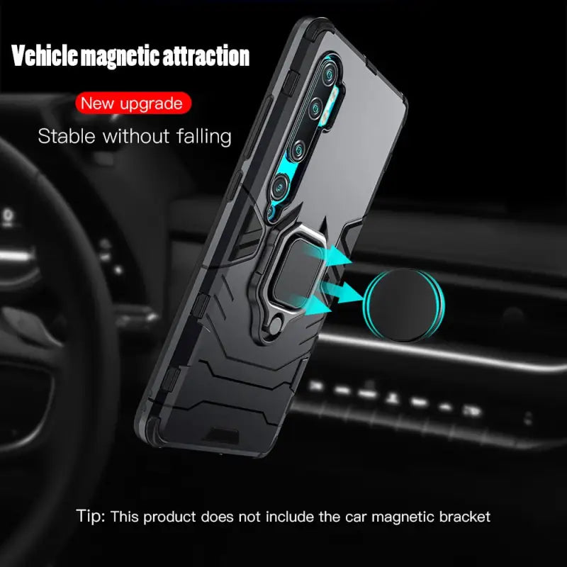 an image of a car dashboard with a phone holder attached to it