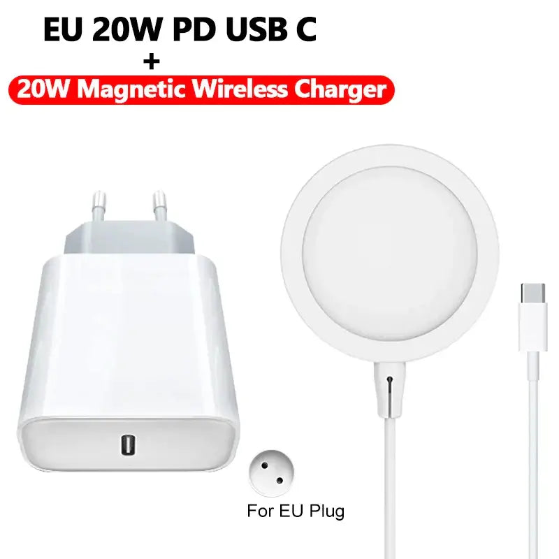 an image of a white charger and a usb cable