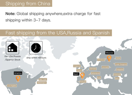 Shipping information map.