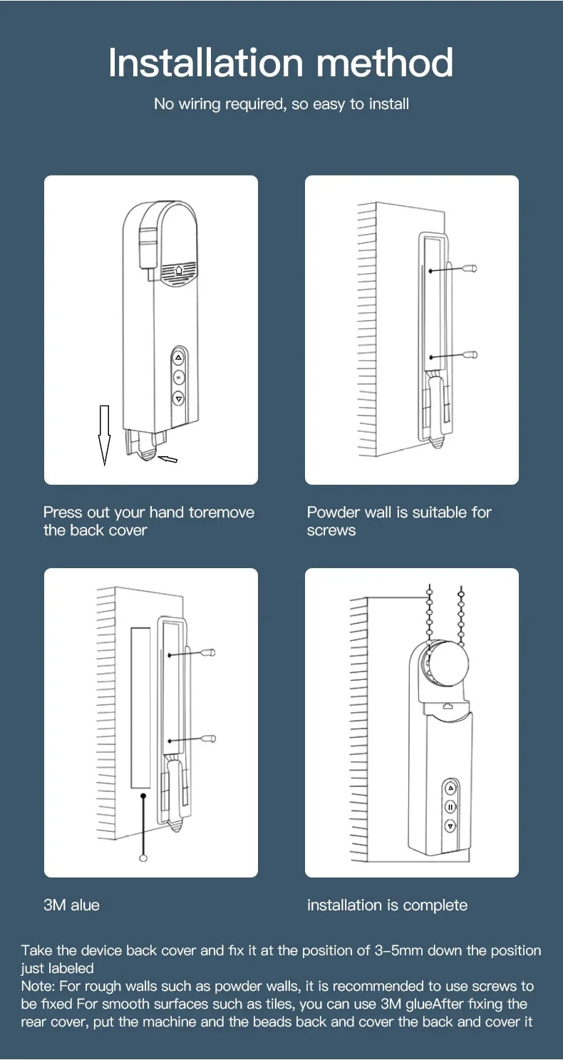 Installation instructions for a device.