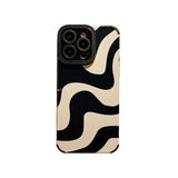 the iphone case in black and white