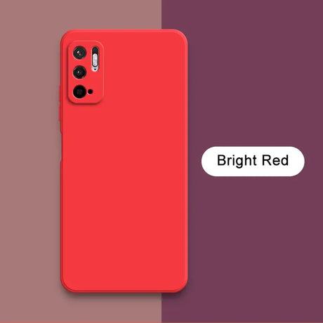 the red iphone case is shown with the text, bright red