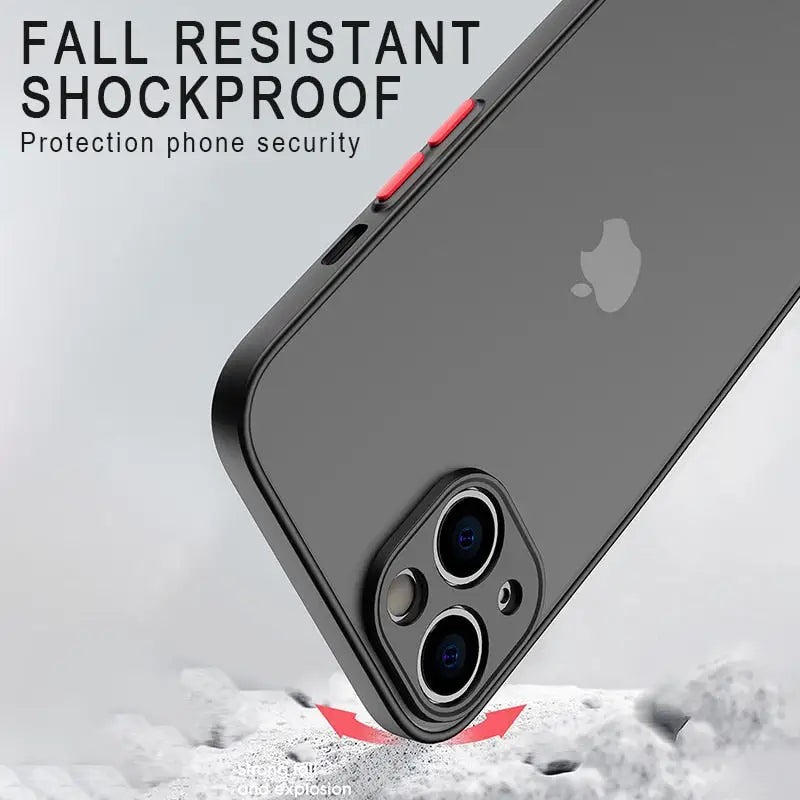 the iphone 11 pro case is shown with a red ring around it