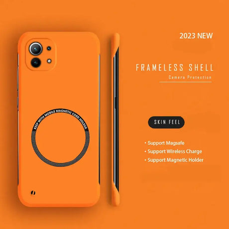 the iphone case is designed to look like an orange phone