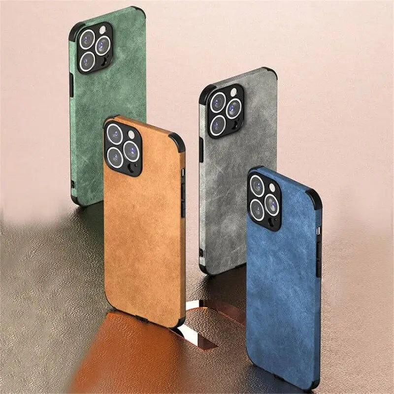 the iphone case is made from genuine leather