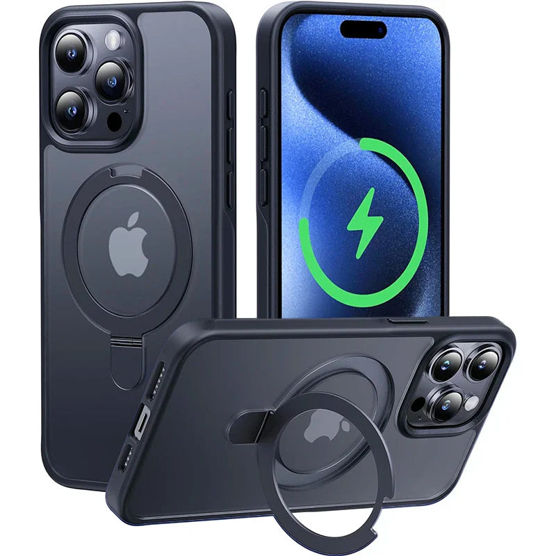 IPhone cases with MagSafe compatibility and ring stand.