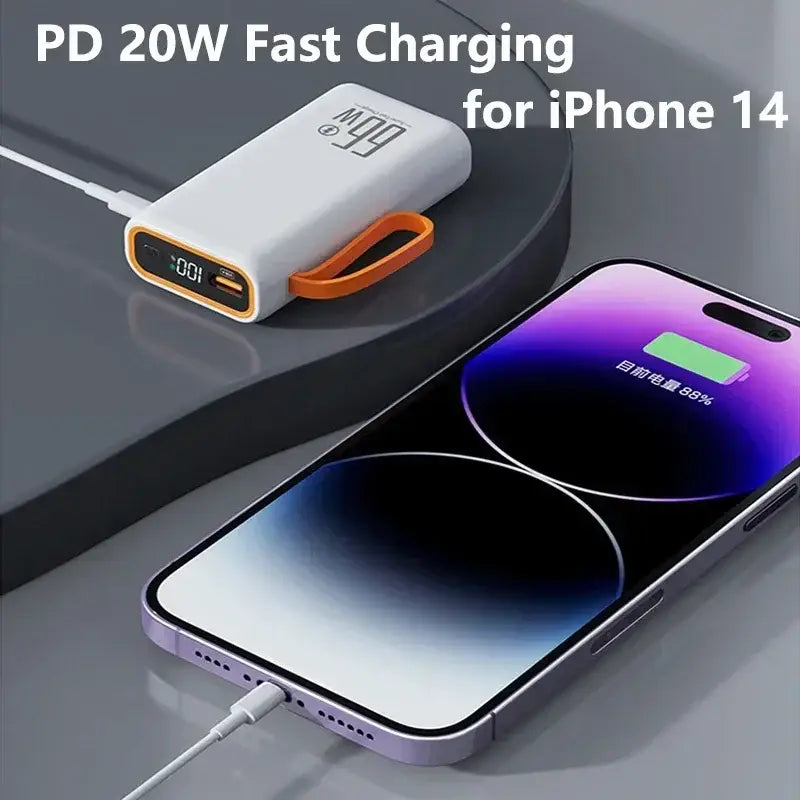 an iphone charging device with a charger attached to it
