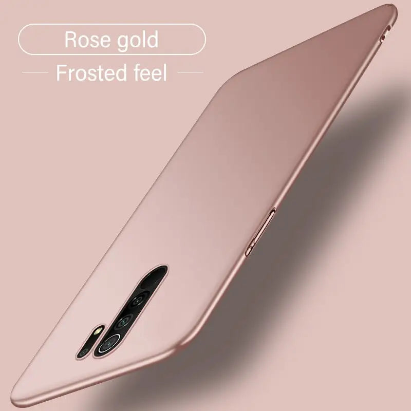 the back of a pink iphone with the text, `ββ β