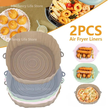 2pcs air fryer pan with lid