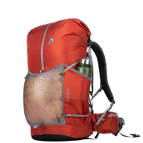 the backpack is packed with mesh and mesh